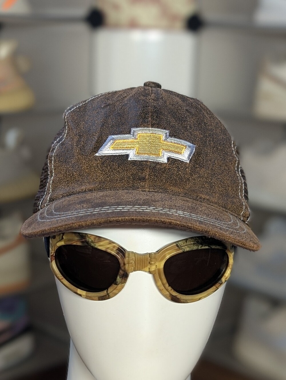 Chevrolet Vintage Leather Style Trucker (OS)